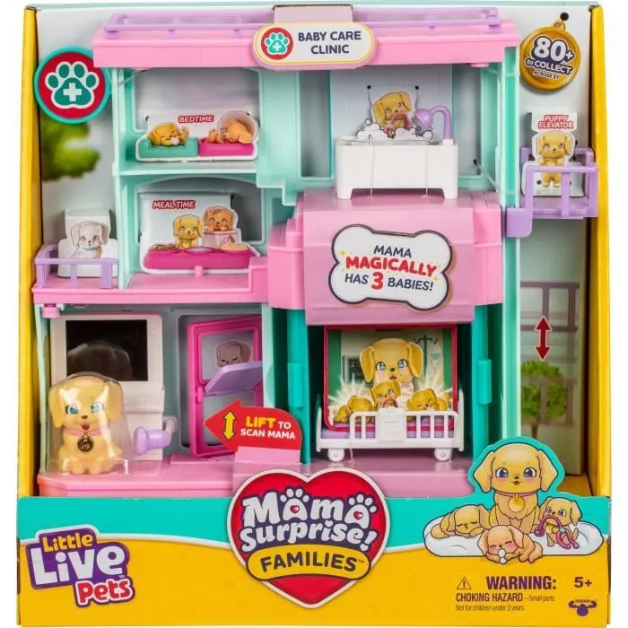 Clinique vétérinaire - LITTLE LIVE PETS - Mama Surprise - Accessoires inclus - Naissance magique-2