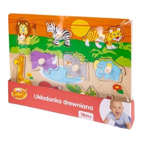 Smily Play Wooden puzzle Animals - 5905375835965-0