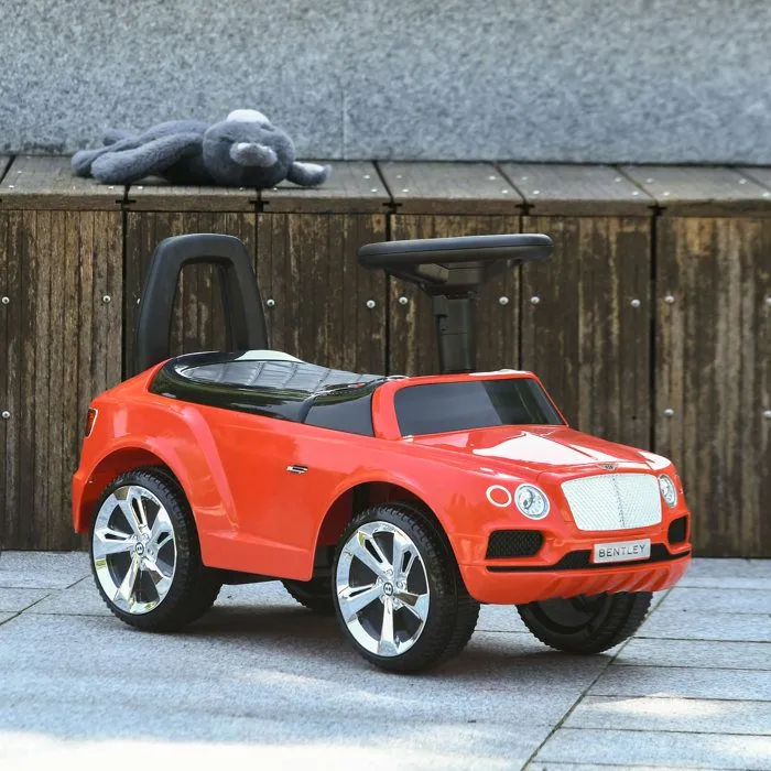 Porteur trotteur enfants - AIYAPLAY - voiture licence Bentley Bentayga 18-36 mois coffre - klaxon - 67 x 29 x 39 cm rouge-2