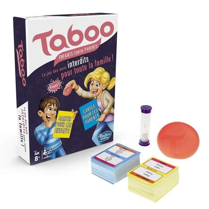 TABOO Enfants contre Parents, Jeu de societe de reflexion, Jeu de plateau pour la famille Version francaise-3