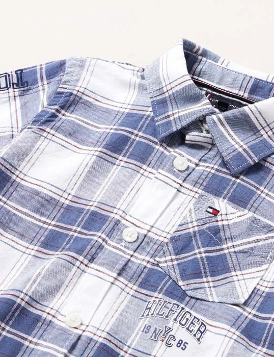 Chemisier - blouse - liquette Tommy hilfiger - KB0KB07048 - Stretch Oxford Chk Shirt Chemises decontractees Fille-1