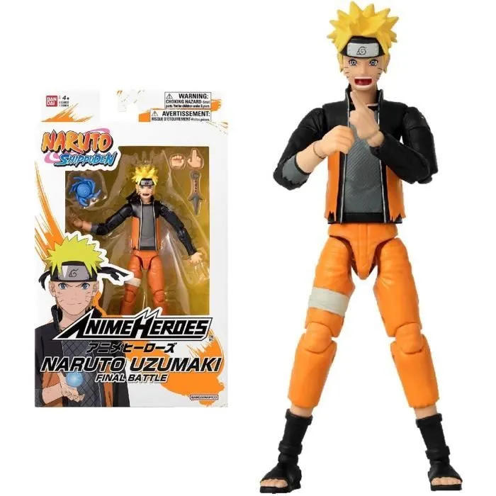 Figurine Anime Heroes - Bandai - Naruto Shippuden - Naruto Uzumaki (Final Battle) - 17 cm-0