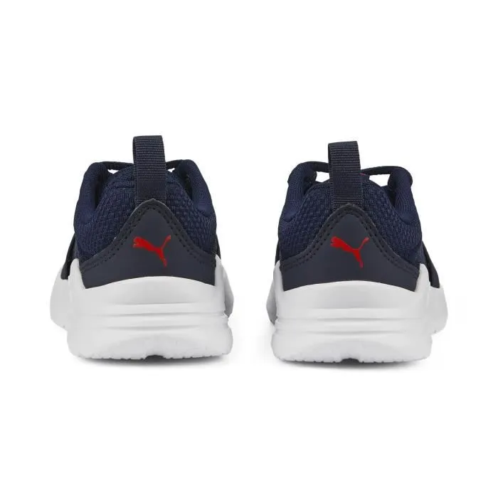 Baskets - Ado Garçon - PUMA - Wired Run - Bleu marine et Rouge-1