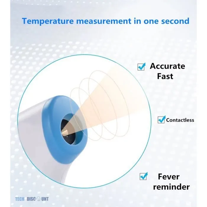 TD® Thermomètre Electronique Infrarouge sans contact/ Pistolet de température frontale Portable Enfants/ Adulte Haute précision-1