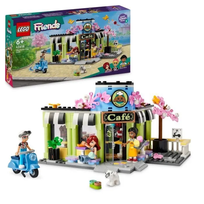 LEGO® Friends 42618 Le café de Heartlake City - Accessoires cuisine enfant, sociabilité-0