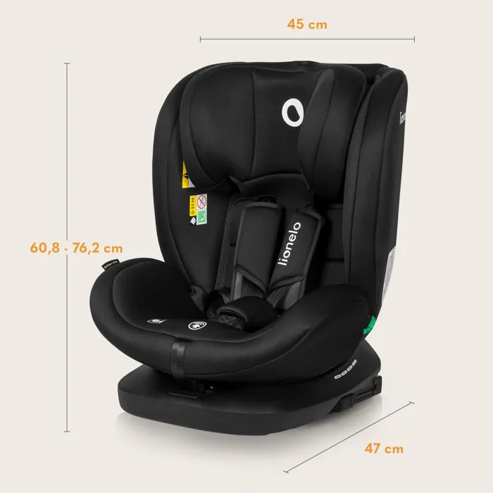 Siège-auto évolutif 40-150 cm LIONELO Bastiaan i-Size - Base pivotante 360° - ISOFIX - De 0 à 36 kg - Groupe 0/1/2/3 - Noir-5