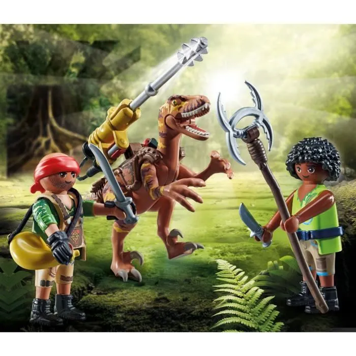 PLAYMOBIL - Dino Rise - Deinonychus et guerriers - Multicolore - 20 pièces - Enfant 5 ans et plus-1