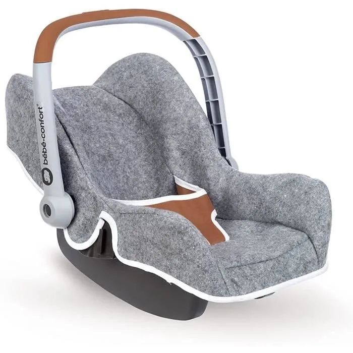 Smoby - Bébé Confort - Siège Gris + Chaise Haute 3 en 1 - Pour Poupons et Poupées - Fonction Balancelle-3