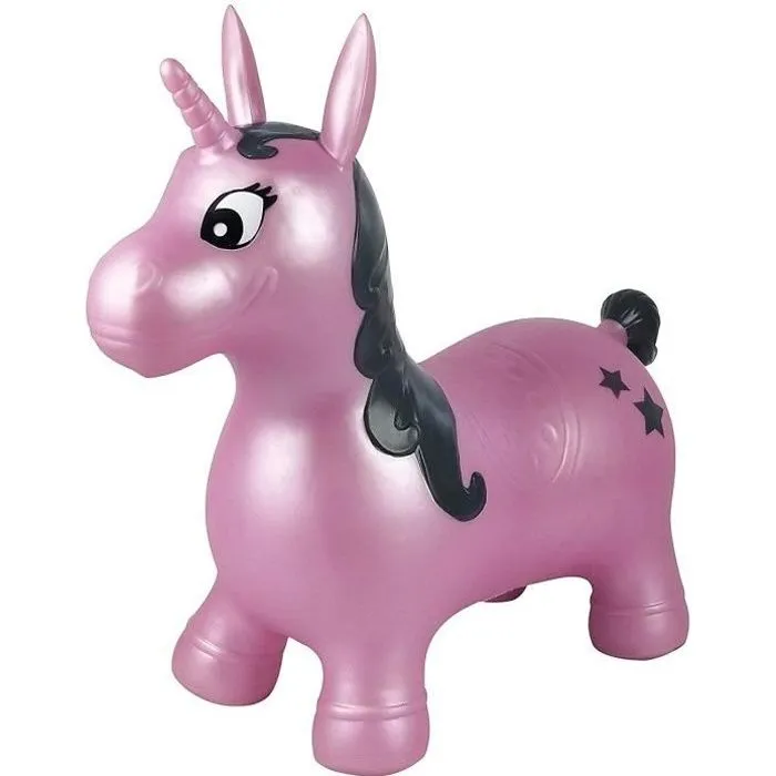 LEXIBOOK - Licorne Sauteuse Gonflable Rose - 3 ans et +-0
