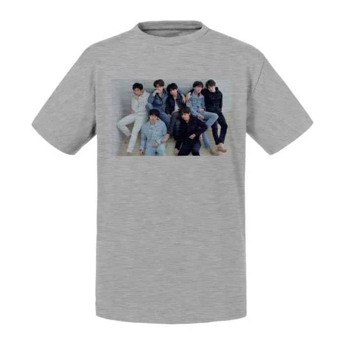T-shirt Enfant Gris BTS Jimin Kpop Stars Coree-0
