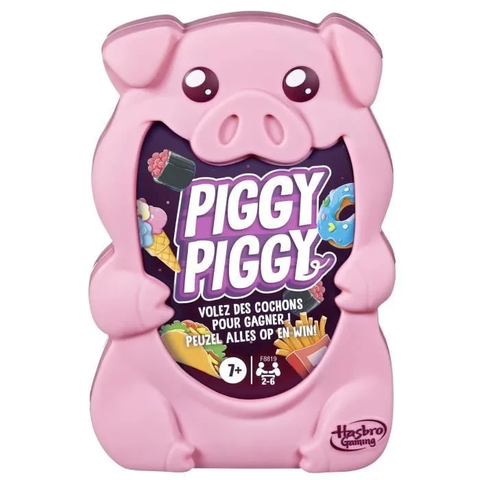 Piggy Piggy, Jeu de Cartes Familial, Version Française, Hasbro Gaming-0