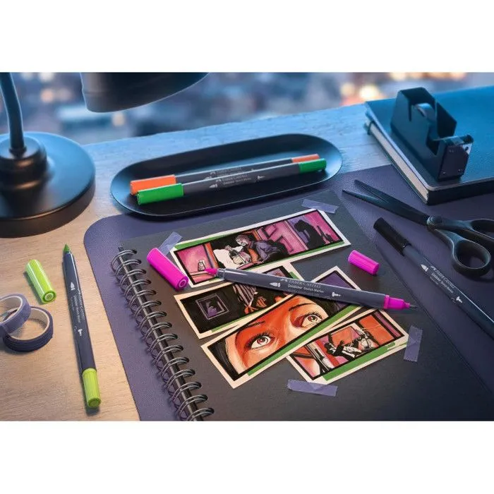 Marqueurs - Faber-Castell - Goldfaber Sketch - 6 pièces - Double pointe - Eco Friendly-2