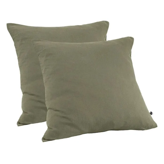 Pack gaze de coton parure de couette 220x240 cm + drap housse 140x190 + 2 taies 60x60 Romarin-2