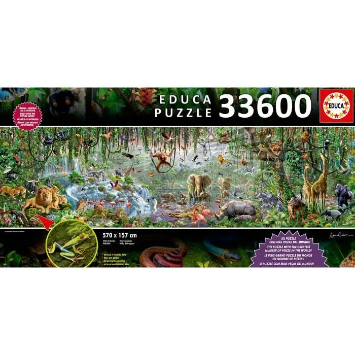Puzzle La Vie Sauvage 33600 Pièces - EDUCA - Animaux - Mixte - A partir de 12 ans-1