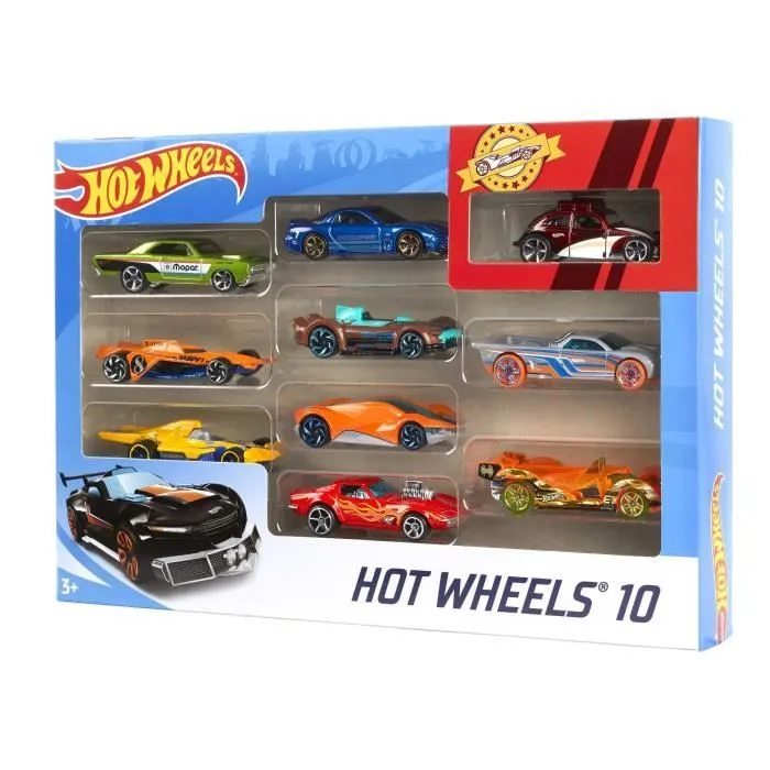 Hot Wheels - Coffret De 10 Véhicules - Coffret Petites Voitures - 3 ans et + 54886-4