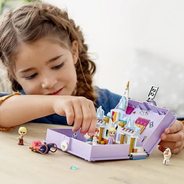 LEGO® Disney Princess 43175 Les aventures d’Anna et Elsa dans un livre de contes Château de la Reine des Neiges, Jeu de Voyage-3