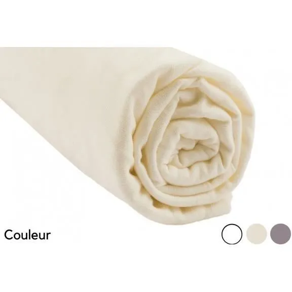 Drap housse - EASY DORT - 90x190 cm - Coton bio - Blanc - Lavable-1