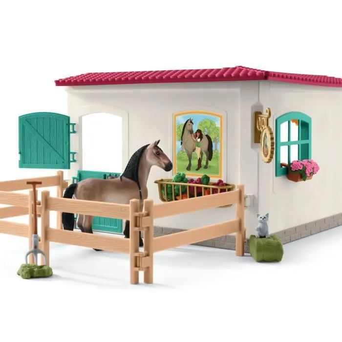 Sellerie du centre équestre, coffret avec 85 éléments inclus dont 1 cheval et 1 personnage, figurines pour enfants dès 5 ans --3