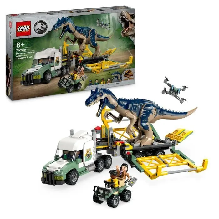 LEGO® Jurassic World 76966 Missions dinosaures : le camion de transport de l’allosaure-0