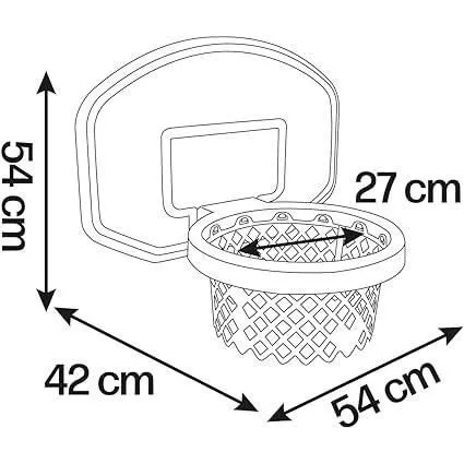 Smoby - Panier de Basket enfant - Accessoire de toboggan Smoby - 3 en 1 - Dés 3 ans-5