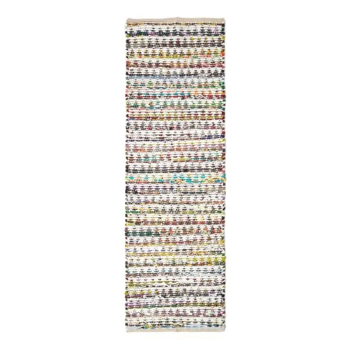 Tapis Chindi multicolore à motif triangles - Chindi - 66 x 200 cm-1