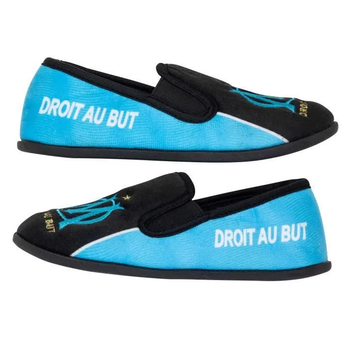 Chaussons - OLYMPIQUE DE MARSEILLE - Collection officielle - Noir - Polyester - Garçon-2