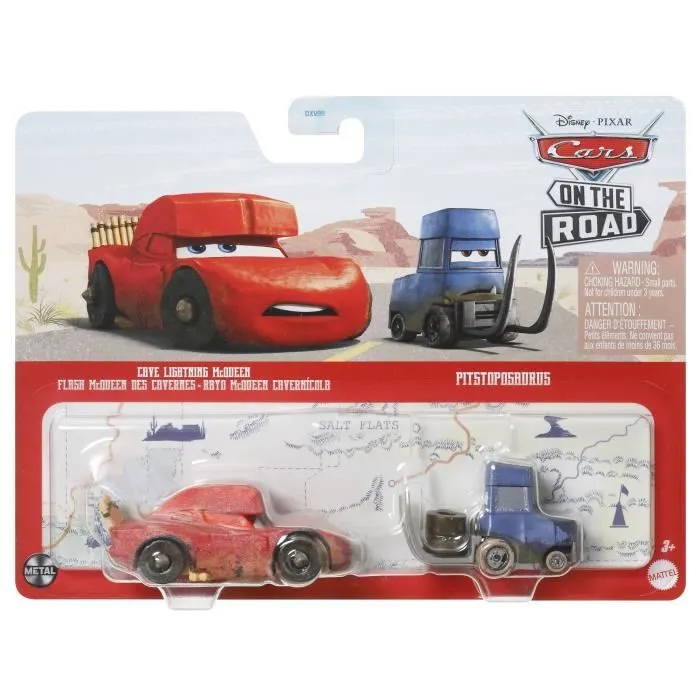 Cars Disney Pixar - Pack de 2 Véhicules (modèle aléatoire) - Petite Voiture - 3 ans et + - Disney Pixar Cars - DXV99-1