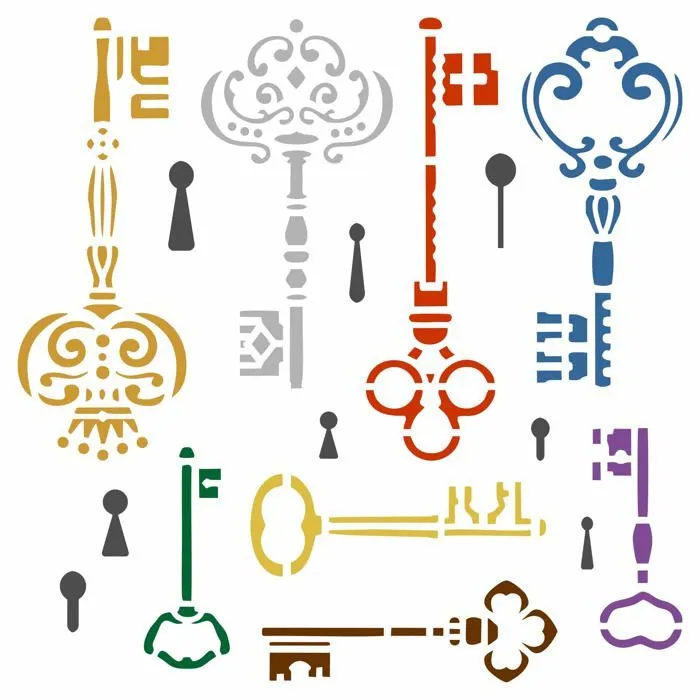 Jeu de coloriage - dessin - pochoir Stencil company - GB-AD3146M-1