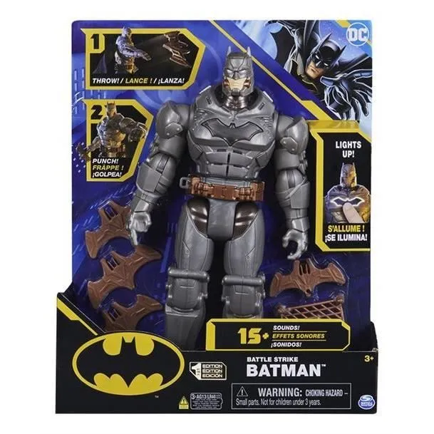 Figurine Batman Deluxe 30 cm - SPIN MASTER - DC Comics - Gris - Enfant-1