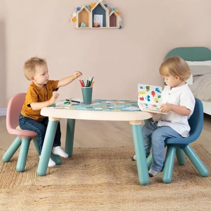 Little Smoby - Chaise enfant bleue - Pieds soufflés - Intérieur et Extérieur - Anti-UV-1