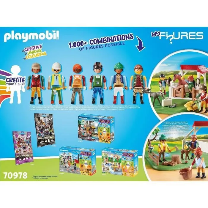 PLAYMOBIL - 70978 - My Figures: Ranch équestre - Figures - Combinez vos personnages Animaux & Nature-4
