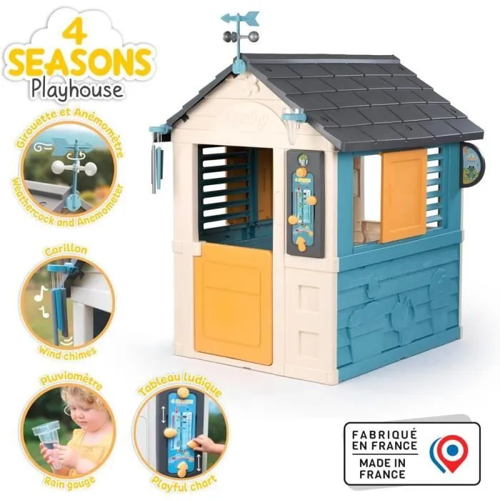 Smoby - Maison enfant 4 Saisons - Cabane éducative - Activités ludique sur le thème de la Météo - Fabriqué en France-3