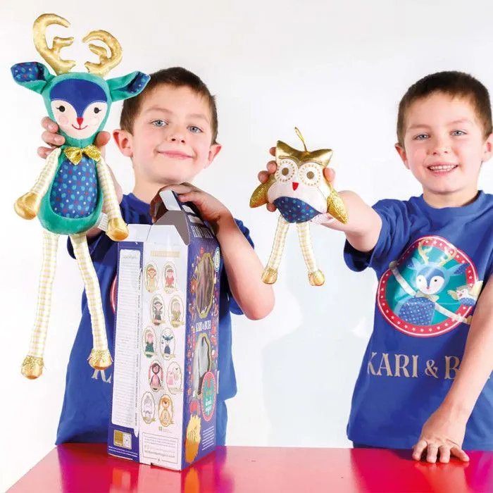 Peluche lutin de Noël jouet enfant Kari & Buh Multicolore 40 x 7 cm-1