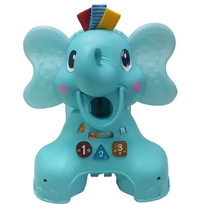 Porteur Ramasseur de Balles - INFANTINO - Eléphant 3 en 1 - Evolutif - Bleu-2