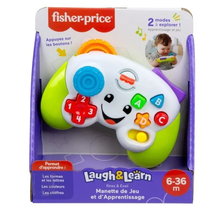 Fisher-Price-Manette de jeu et d’apprentissage Rires et Éveil HXB63-5