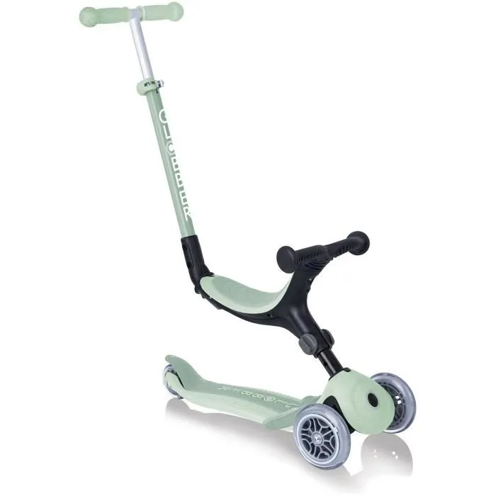 Trottinette 3 roues évolutive - GLOBBER - ACTIVE ECOLOGIC - Pistache - Plastique recyclé - Porteur - Siège large - 15 mois à 9 ans-0
