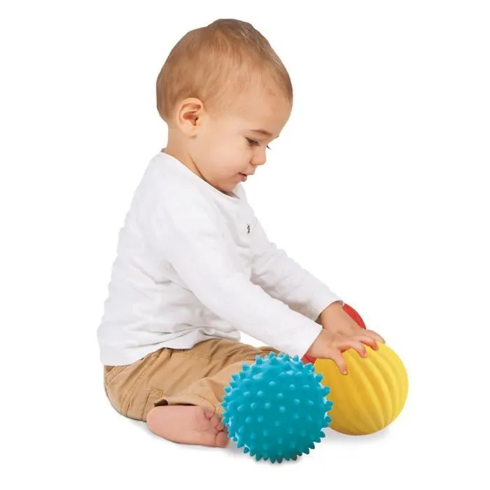 LUDI - Coffret de 3 balles sensorielles souples et faciles à agripper pour bébé dès 6 mois-2