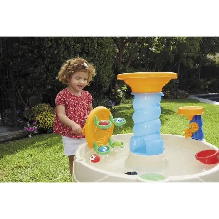 Table de Jeux d'Eau Bleue - LITTLE TIKES - Table d'Eau Spirale - PVC - Roues hydrauliques-2