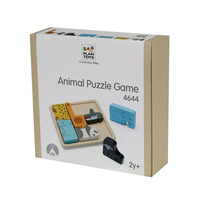 Puzzle Animaux 2 en 1 - Plan Toys - Bois - Multicolore - Bébé - Mixte-2