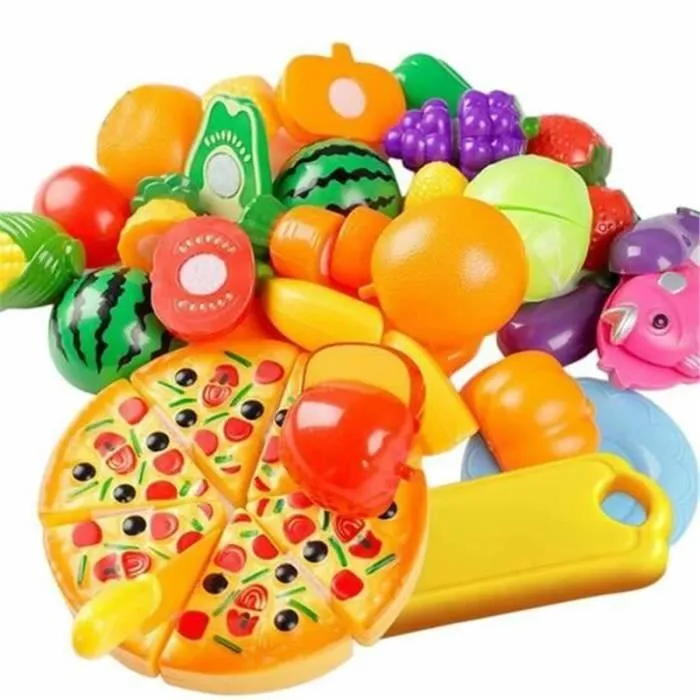 Set de 24pcs jouet de cuisine pour enfants Maison Jouet Set Pizza fruit légume-3