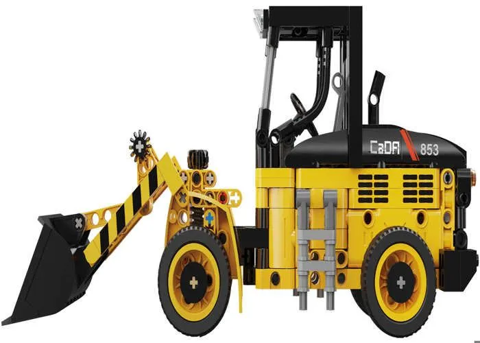 Cada blocs de construction petite pelleteuse jaune 403 pièces-2