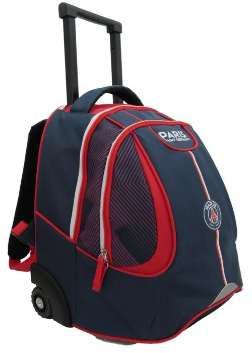 Sac à dos scolaire - PARIS SAINT GERMAIN - PSG - Roulettes - Polyester - 32x47x26 cm-0