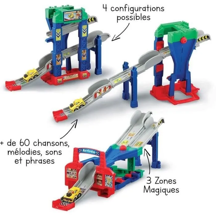 VTECH - Tut Tut Bolides Série Pro - Multi Cascades Jump & Go 4 en 1 (+ Jad, Super Cascades)-1