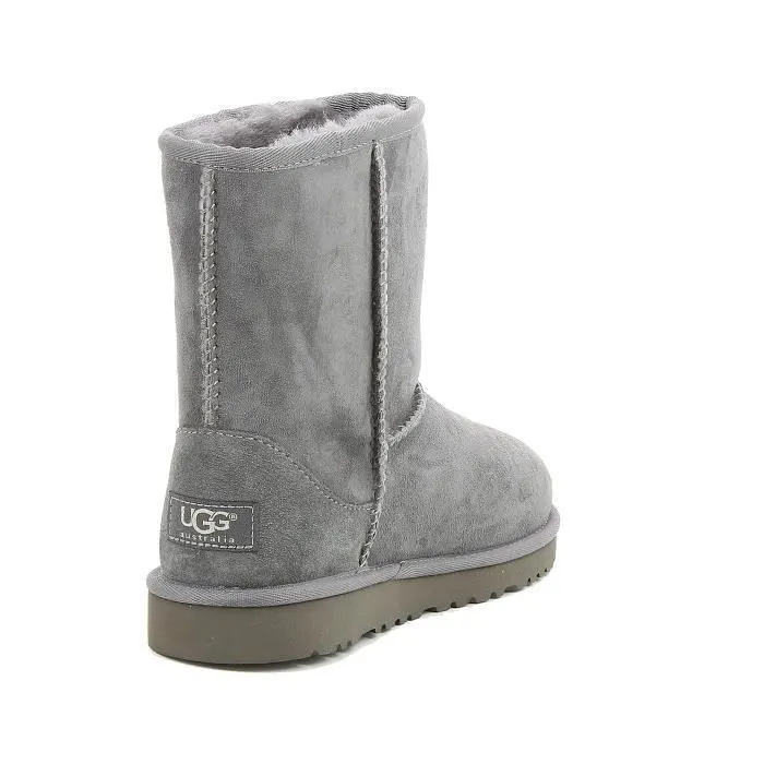 Botte - UGG - Classic - Cuir - Gris - Haute-1