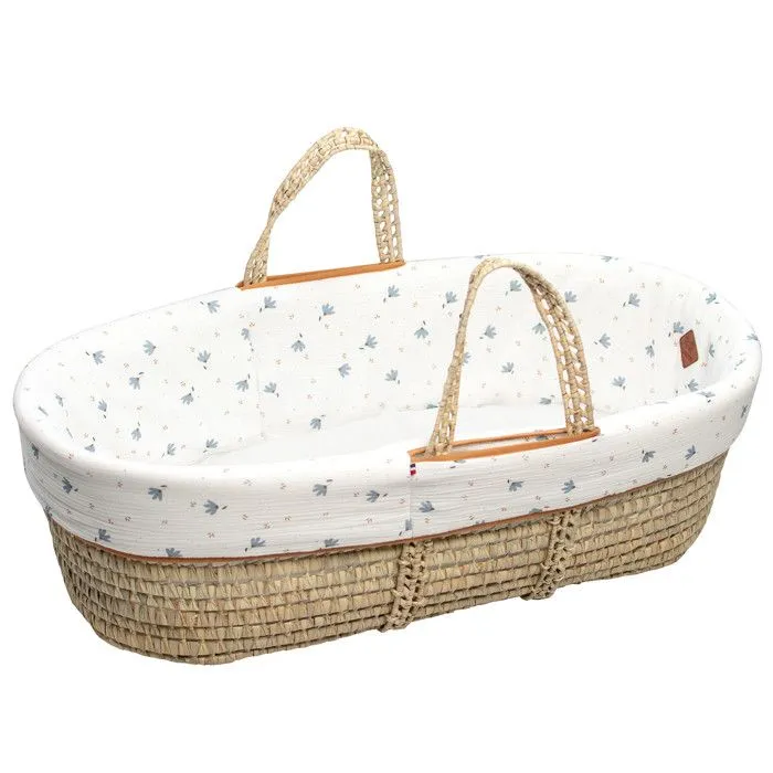 Couffin bébé avec Matelas Habillage et Drap Housse Bleuet-0