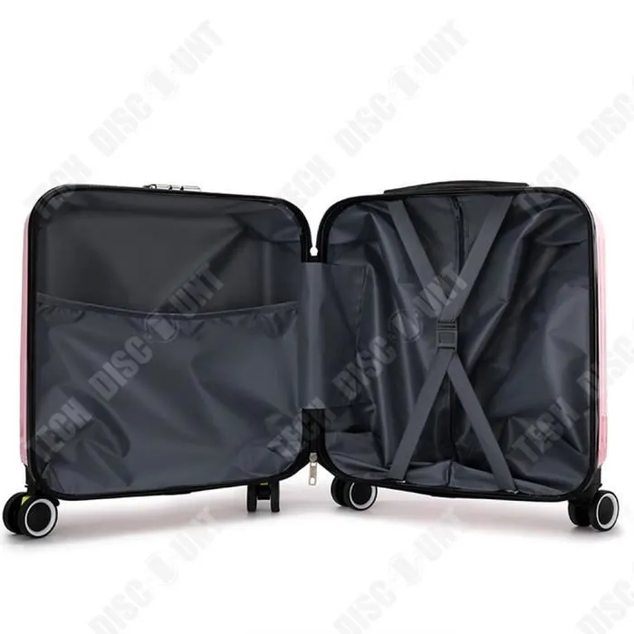 TD® Valise de chariot pour enfants de dessin animé roue universelle valise d'étudiant mot de passe valise d'embarquement de voyage-1