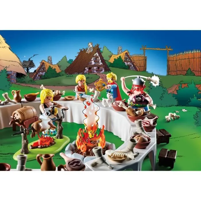 PLAYMOBIL 71827 Le banquet du village et personnage, Astérix, Personnages de la BD Astérix, 159 pièces, Dès 5 ans-3