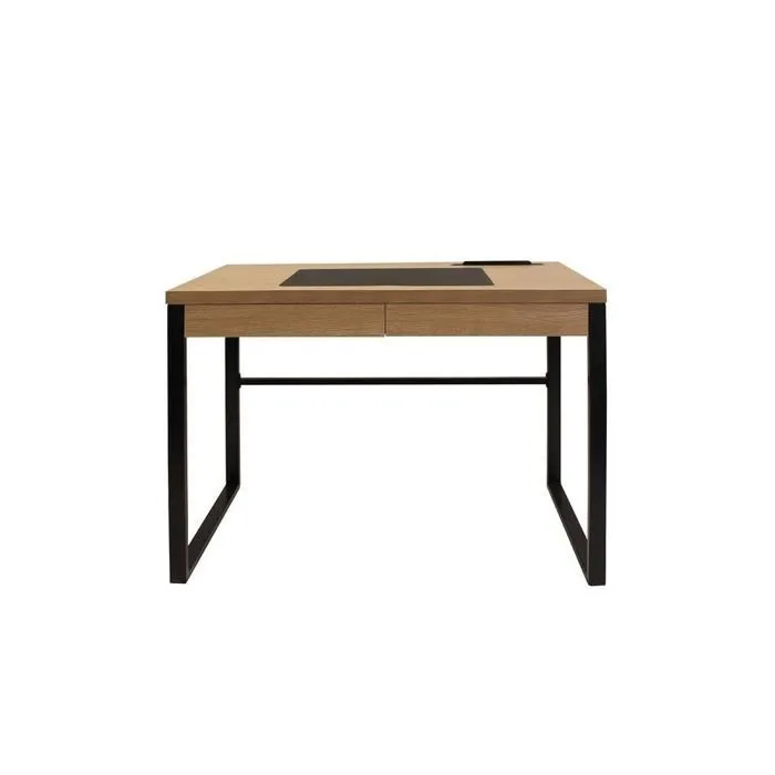 Bureau - 100 x 50,3 x 74 cm - Bois et métal noir-1