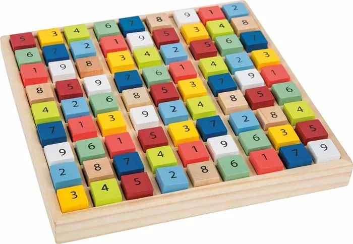 small foot 11164 Sudoku coloré "Educate" en bois, avec 81 cubes numérotés dans des couleurs vives, à partir de 6 ans. 11164-2