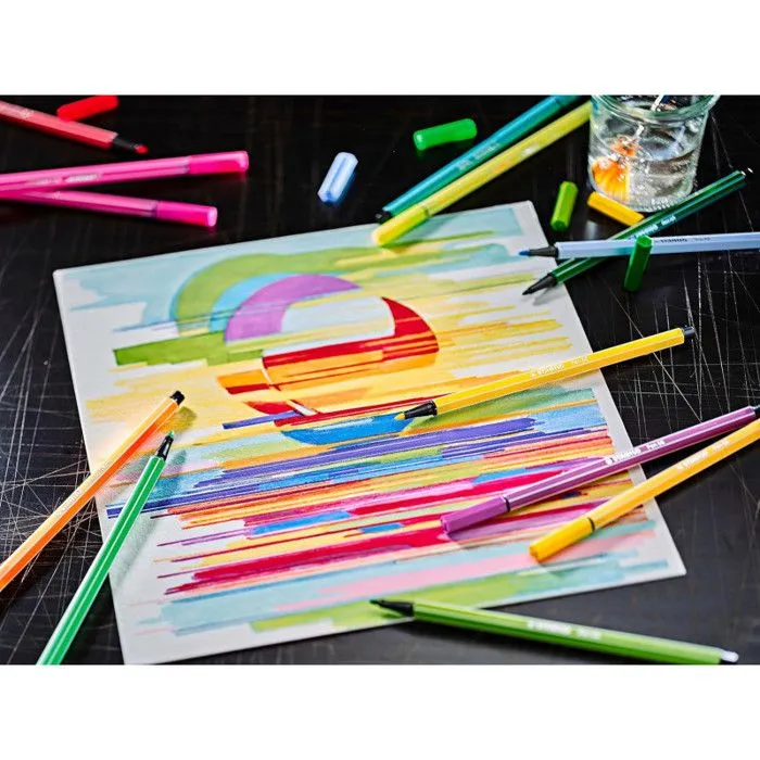 Feutre - STABILO - Pen 68 - Lot de 25 - Pointe 1,0 mm - Mixte - Etude-5